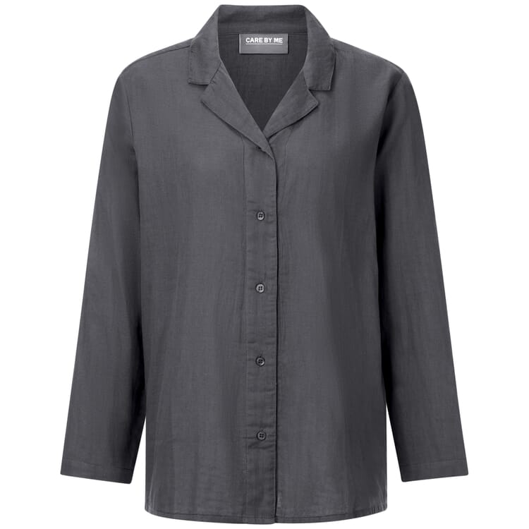 Ladies sleep shirt buttoned, Dark gray