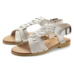 Sandale en cuir pour femme Blanc