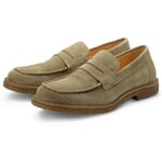 Mocasín de ante para hombre Verde grisáceo