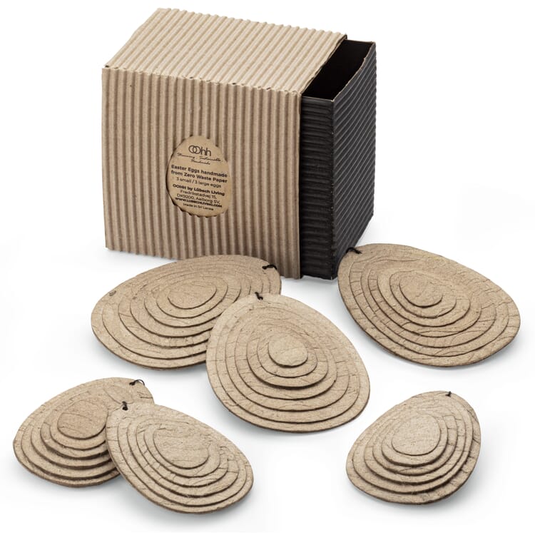 Påskeæg af genbrugspapir