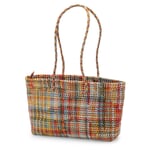 Sac à bandoulière pour femme, tressé, multicolore