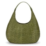 Ladies' woven hobo bag, green