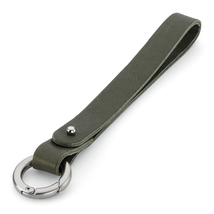 Keychain leather, Green