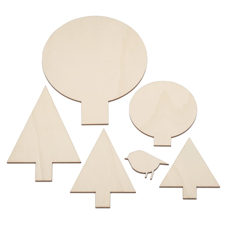 Wooden motif for decoration strip, Forest