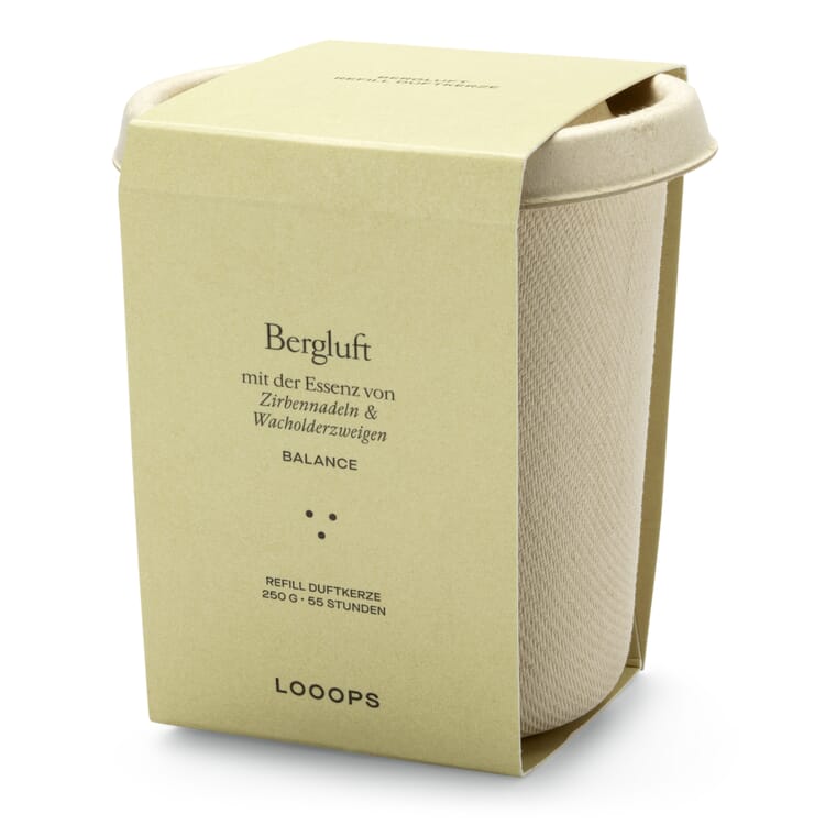 Vela perfumada recargable Looops, Aire de montaña