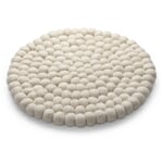 Bolas de fieltro posavasos Blanco natural