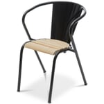 Chaise Estoril, bois RAL9005 Noir foncé