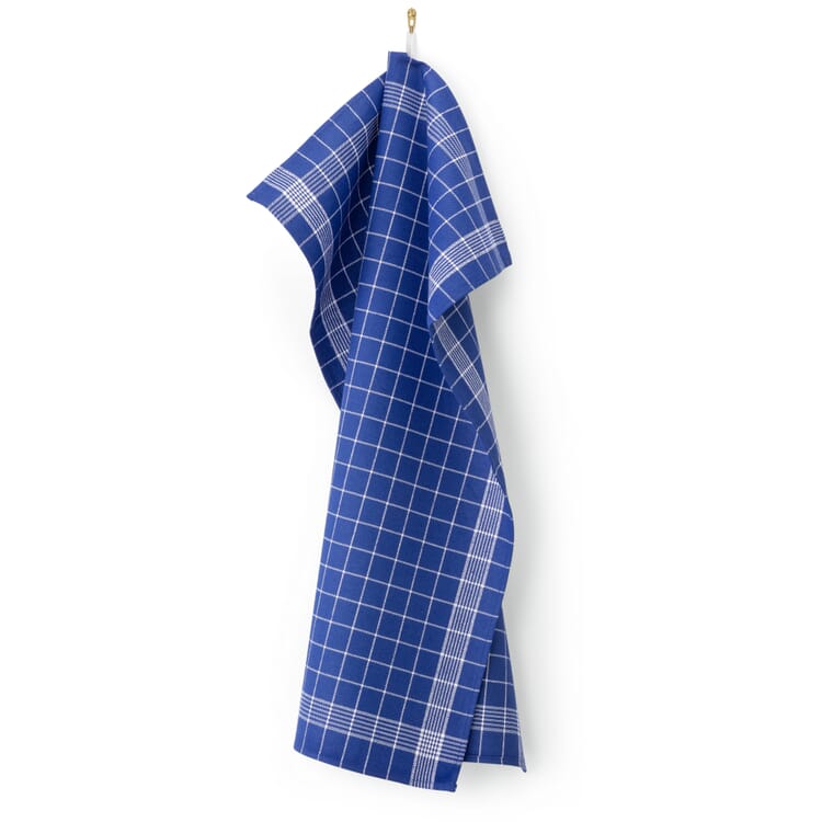 Dry pearl tea towel twisted half linen, blue-white