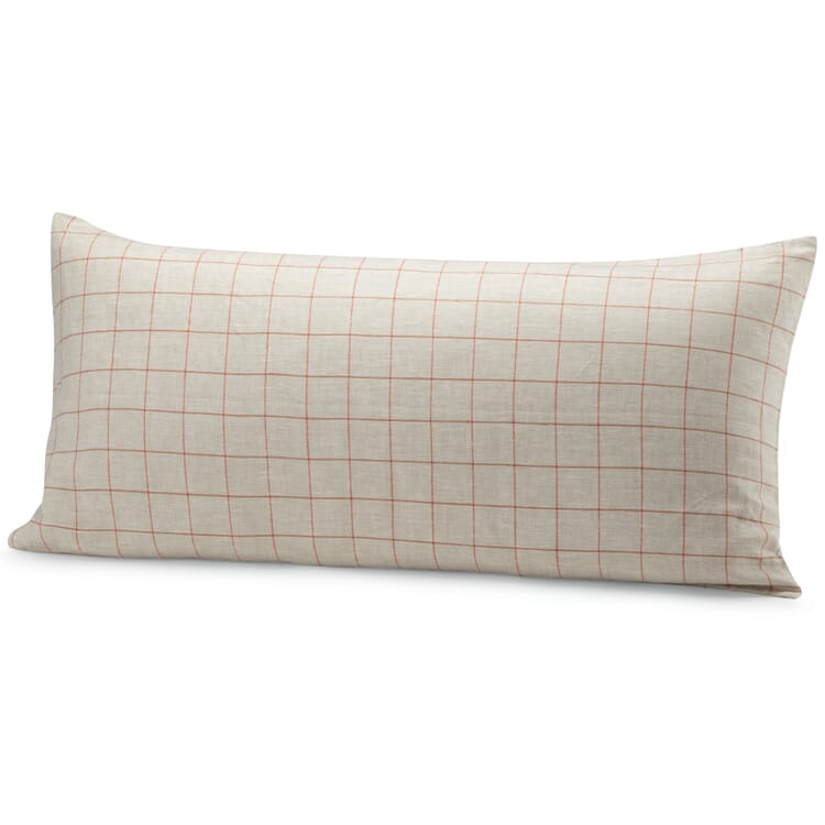Geruit linnen beddengoed, Rood