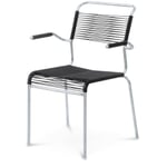 Chaise avec accoudoirs Säntis, galvanisée à chaud Noir
