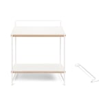 Mesa y escritorio de pared Hegel RAL 9010 Blanco puro / Blanco