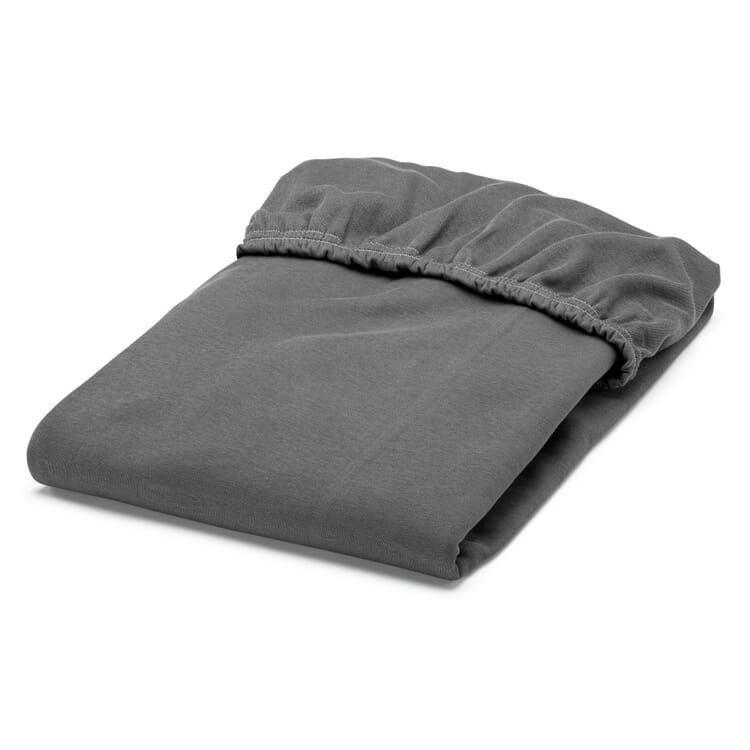 Fitted sheet double jersey, Anthracite