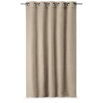 Thermal protection curtain wool frieze Beige Length 220 cm