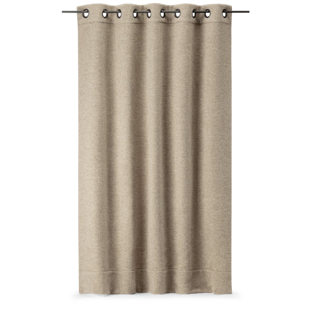 Wollen gordijn met thermische bescherming, Beige, Lengte 220 cm