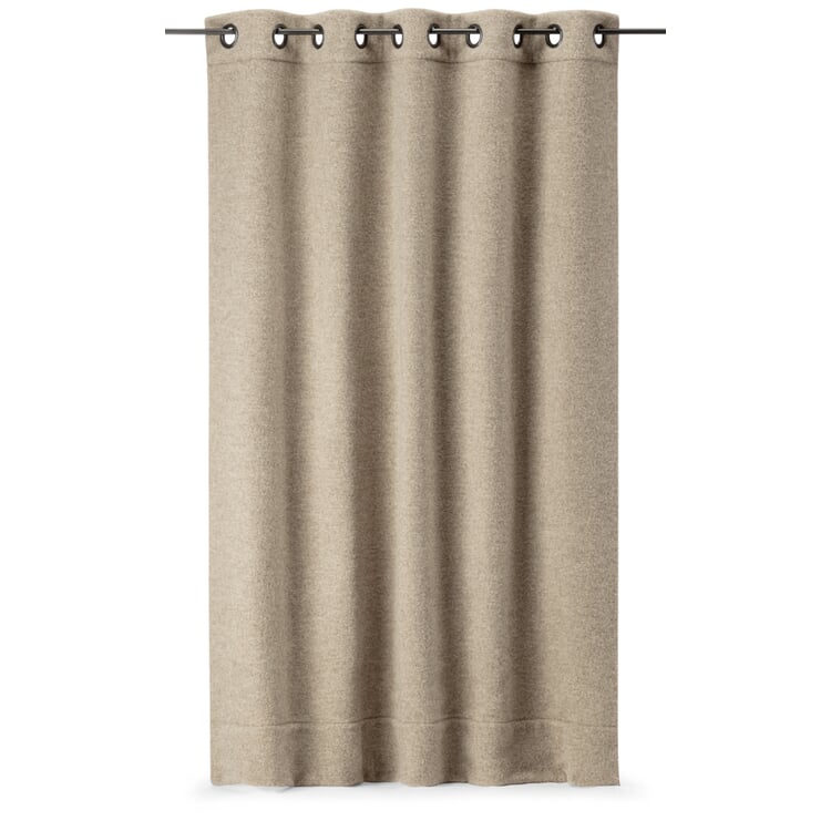 Wollen gordijn met thermische bescherming, Beige, Lengte 220 cm
