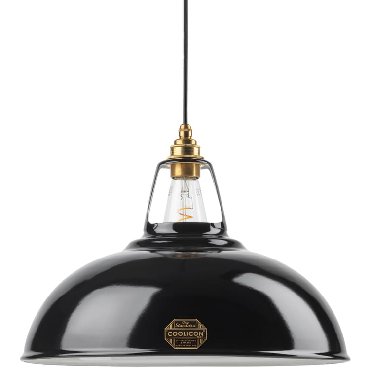 Lampada a sospensione Coolicon smaltata, Nero