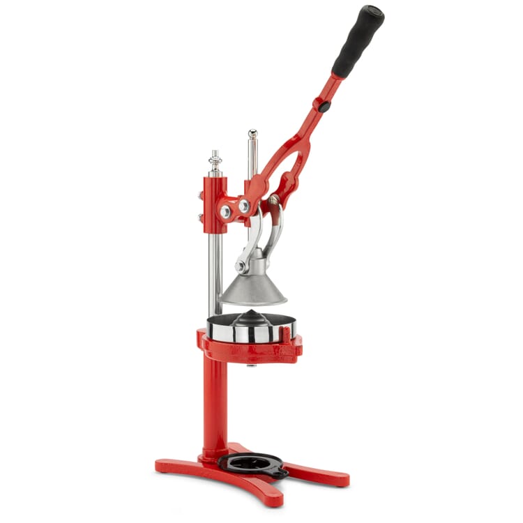Hadarit lever citrus juicer with stainless steel pressing cone, Red