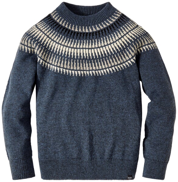 Men's round neck sweater Blue-Grey