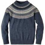 Men's round neck sweater Blue-Grey