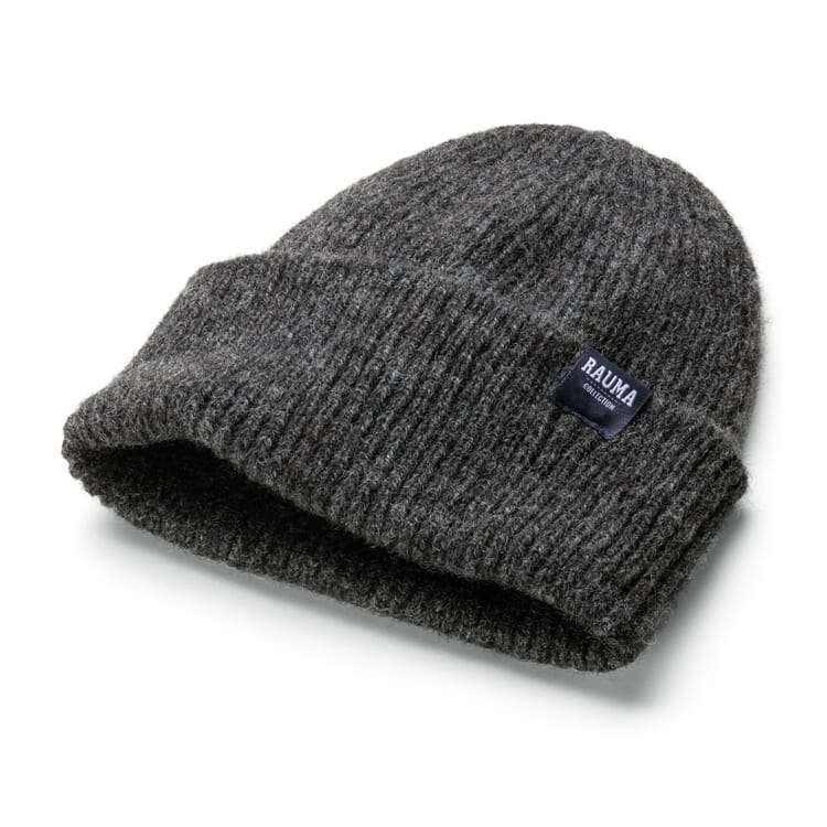 Unisex strikket hue i rib