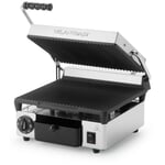 Contact grill electric ribbed on both sides