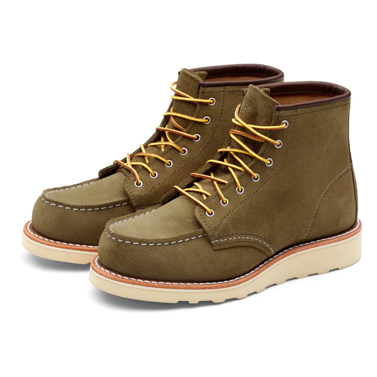 Bottes Moc pour femme en cuir suédé, Olive