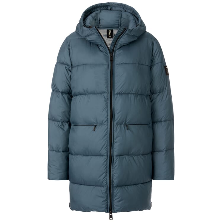 Veste matelassée longue pour femmes, Pétrole