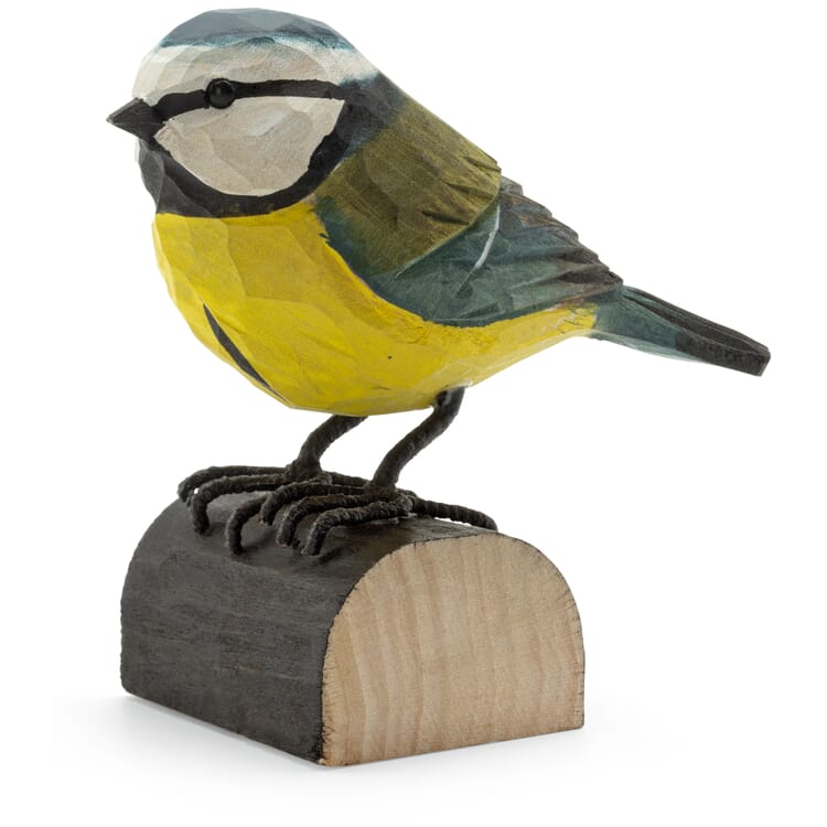 Blue tit lime wood hand-carved