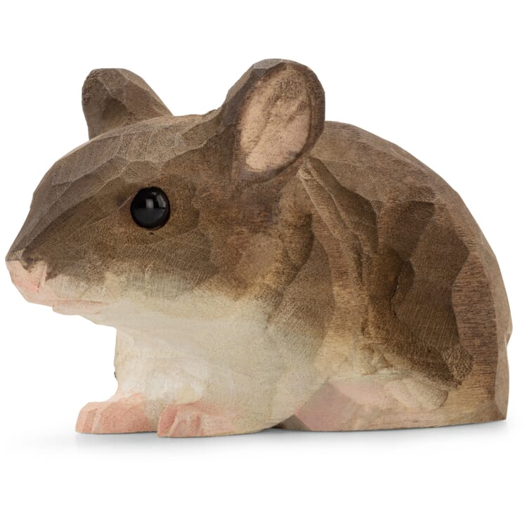 Houten muis handgesneden in lindehout