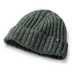 Men's knitted hat rib Green melange