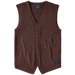 Men's knitted vest Brown