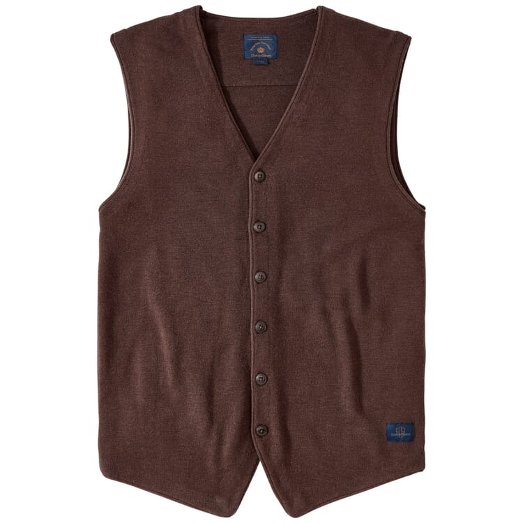 Men's knitted vest, Brown