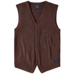 Strikket vest til mænd Brown
