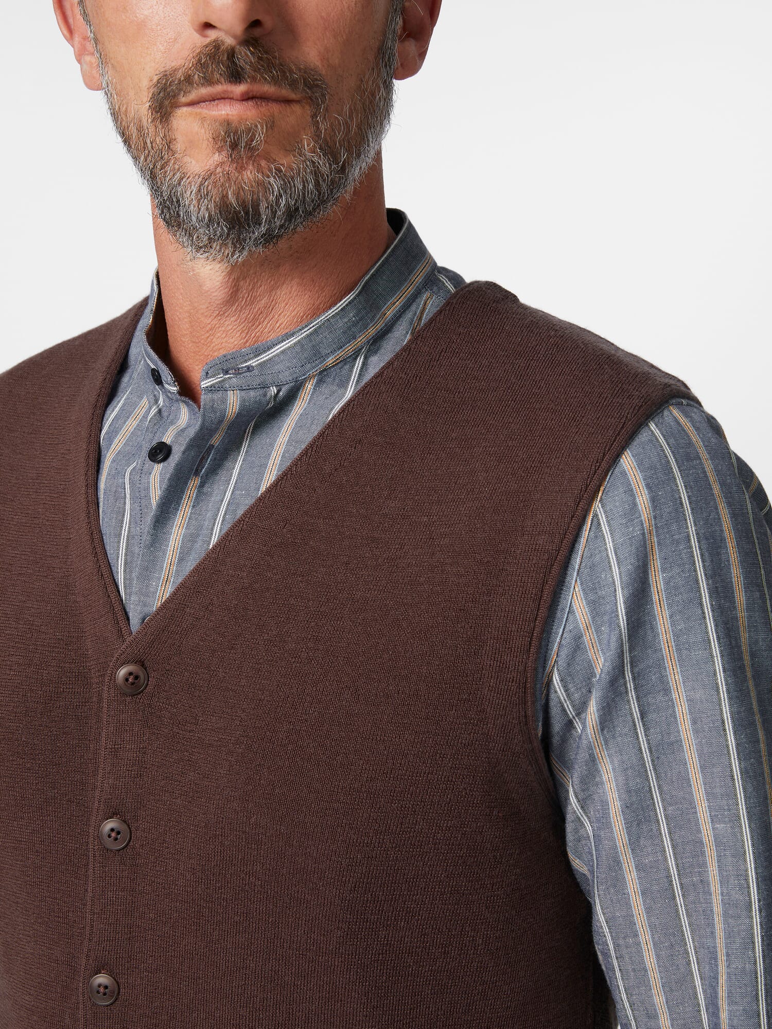 Men s knitted vest Brown Manufactum