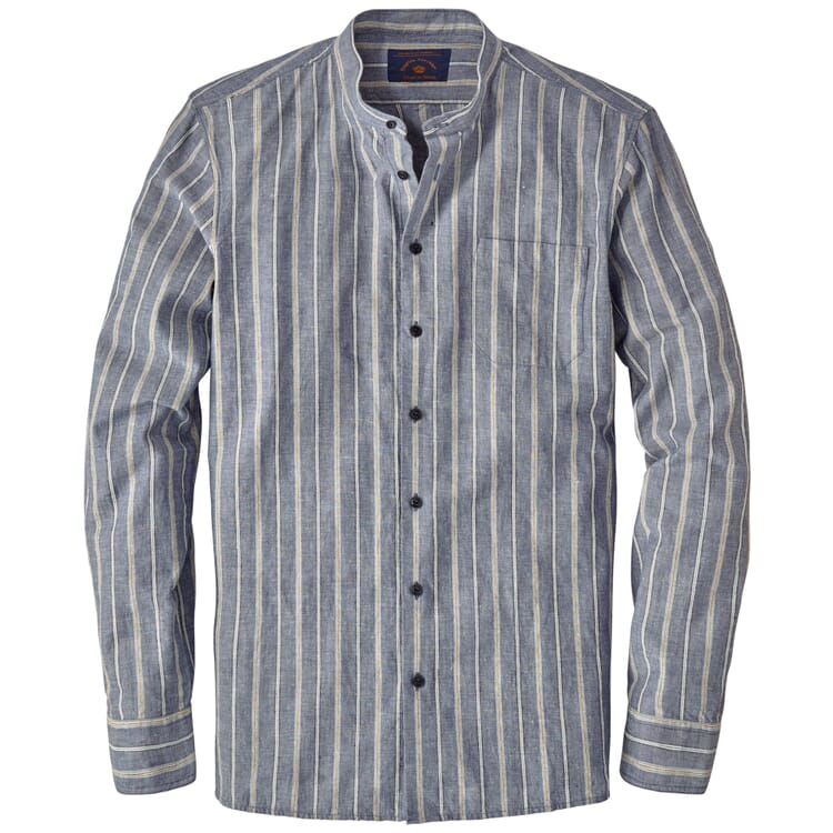 Chemise à rayures pour homme, Bleu