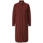 Robe chemisier femme en velours côtelé Marron rouge