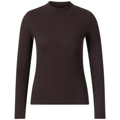 Dilling Damesshirt met lange mouwen van merinowol, Blusher-melange, 34