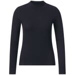 Maglia a costine da donna a maniche lunghe Blu scuro