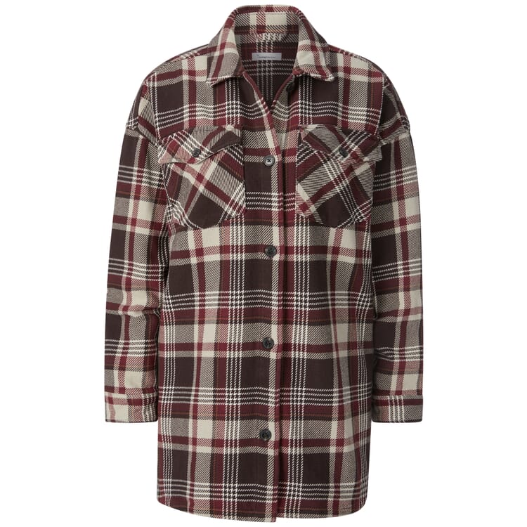 Ladies shirt jacket plaid