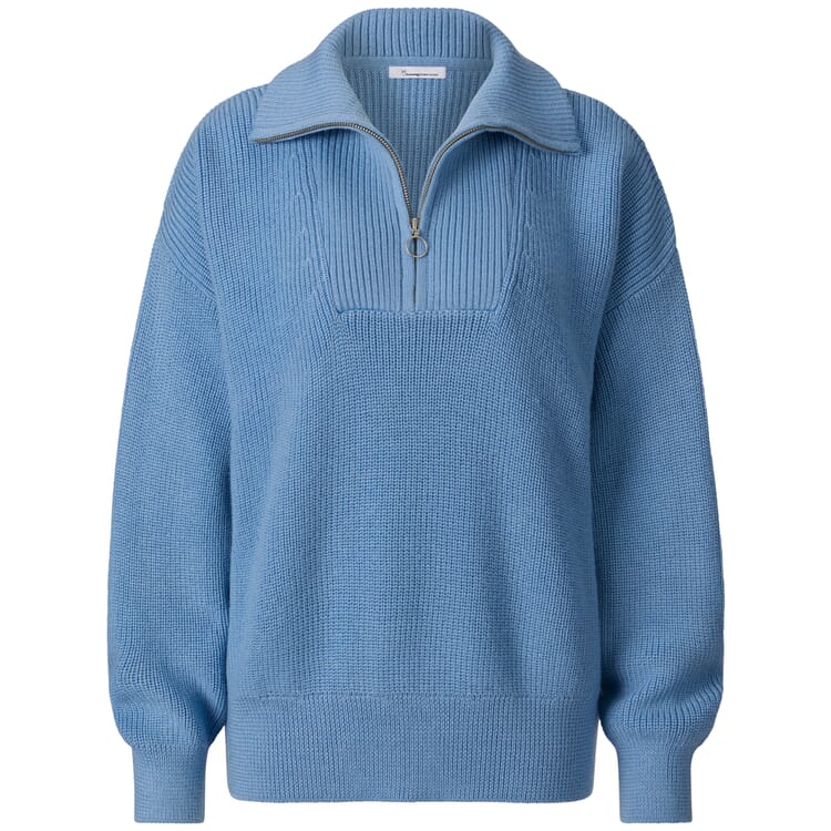 Gebreide troyer voor dames, Medium blauw
