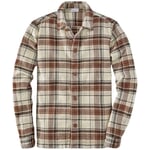 Herenoverhemd jasje flanel Beige-bruin