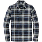 Flannelskjortejakke til mænd Blåbrun