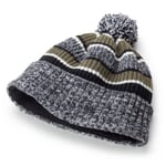 Men's knitted hat, lined, black-green