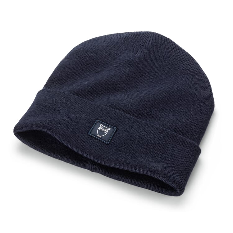 Men knitted hat, Dark blue