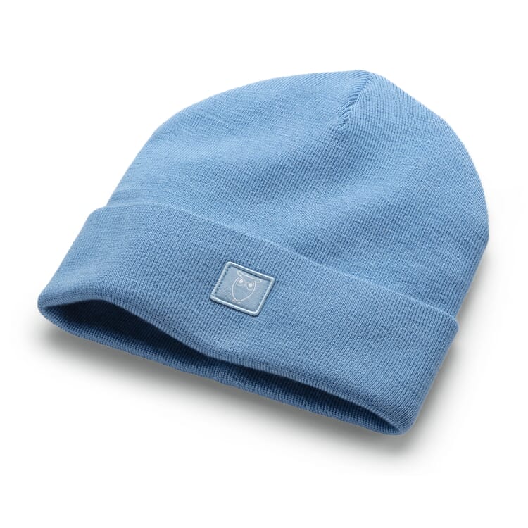 Men knitted hat, Medium blue