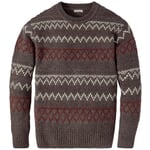 Men's knitted sweater patterned Brown