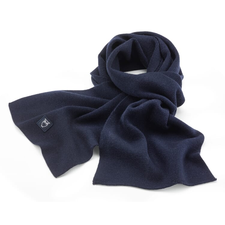 Men's knitted scarf, dark blue