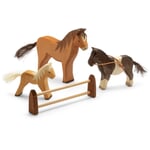 Juego de caballos de madera de arce