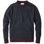 Pull en maille pour homme Noir et rouge