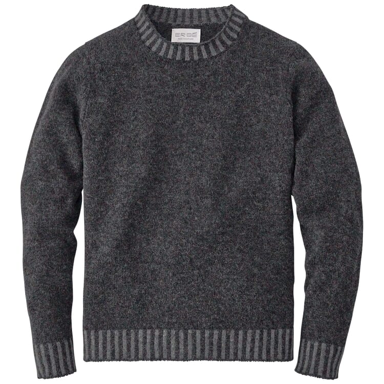 Mens Knit Sweater, Anthracite gray